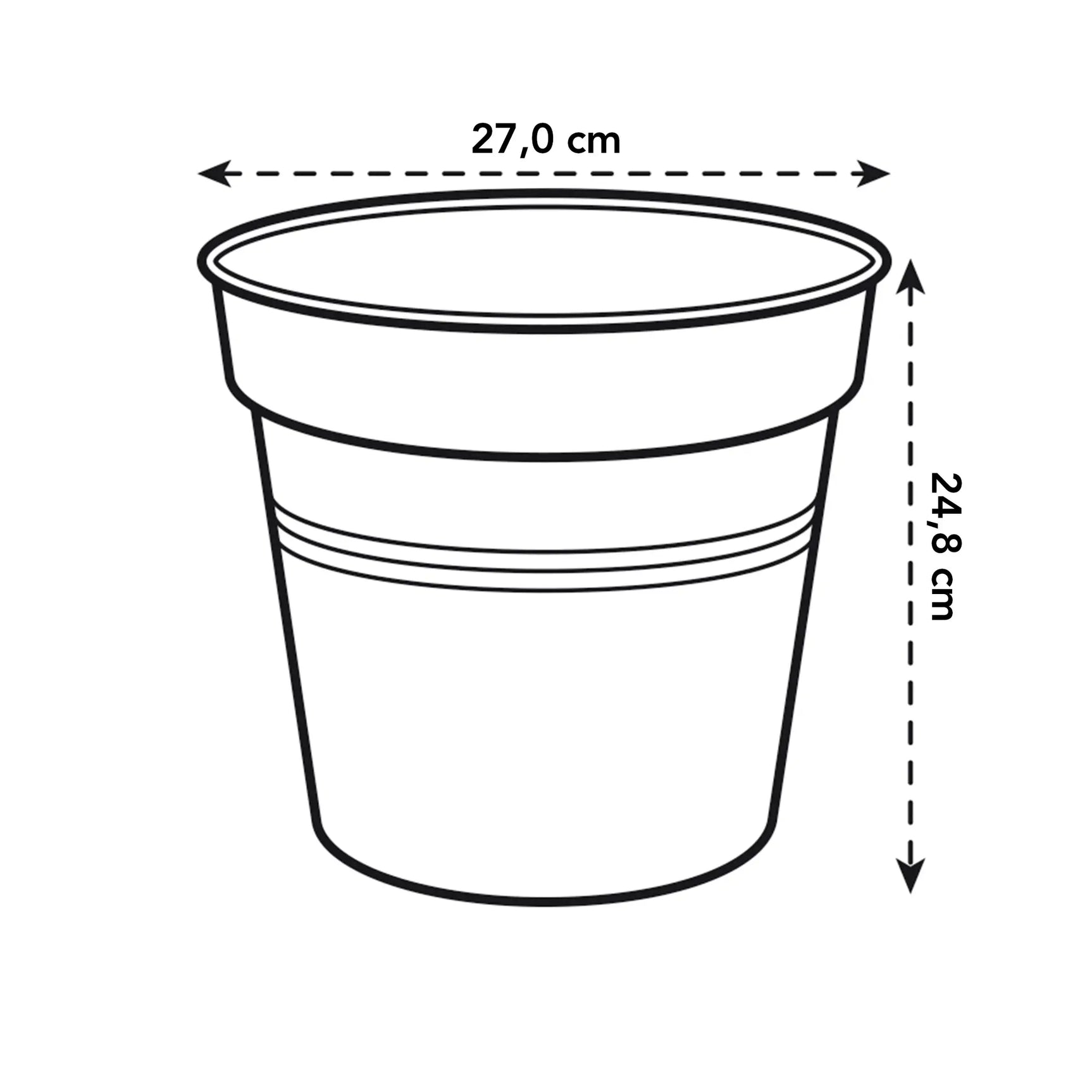 Elho - gb growpot 27cm living black