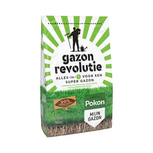 Pokon gazonrevolutie meststofzak 7,5 kg voor 150 m² gazon