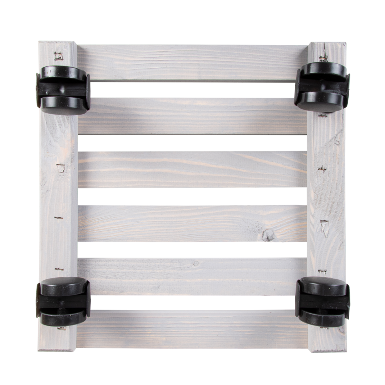 Houten Plantentrolley vierkant L grijs