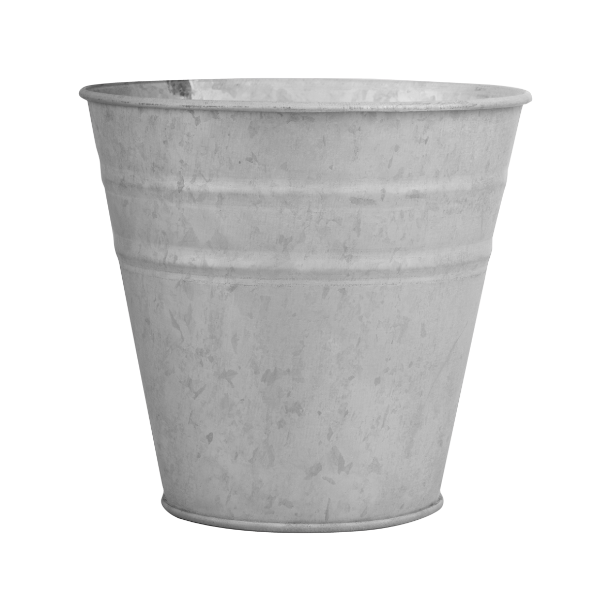 Esschert Design zinken bloempot 9 cm, verouderd grijs, ronde vorm