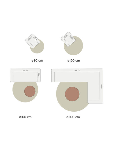 Vloerkleed Laria Blue 1 Rond - ø160 cm