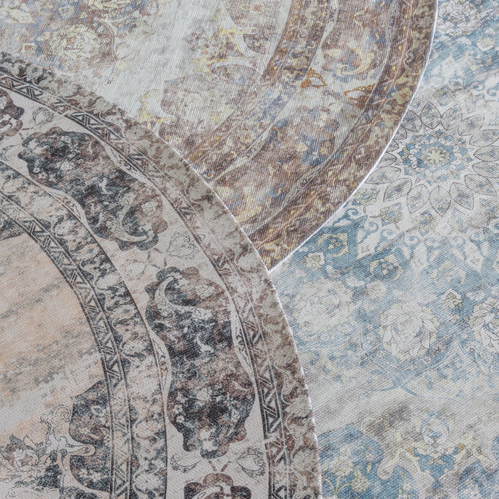 Vloerkleed Viola Taupe - Rond ø120 cm