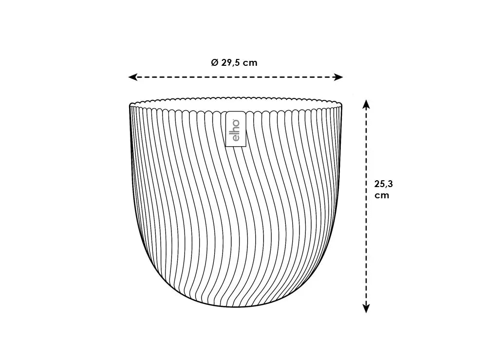 Elho - sereh rond 30cm scandinavisch groen