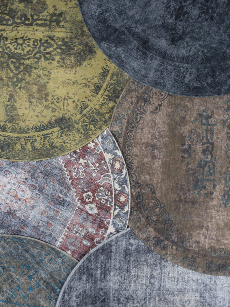 Vloerkleed Madel Rond Rood/Blauw ø200 cm