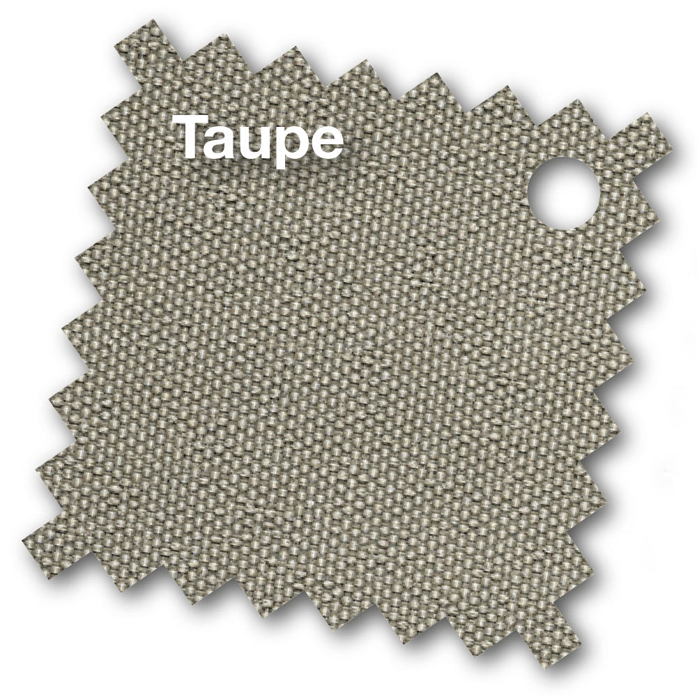 Taupe parasoldoekstaal met geperforeerde textuur