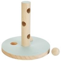 Beeztees houten speeltoren met ronde basis en zijgaten, mintkleurig 30×30×30 cm