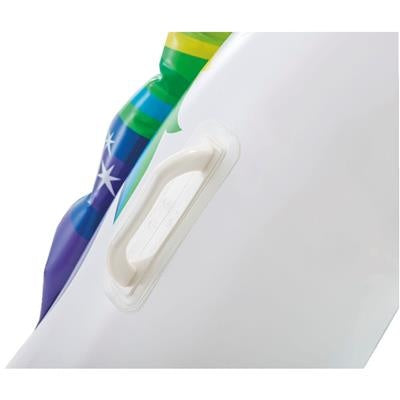 Handgreep op eenhoorn drijfvaartuig met regenboogaccent