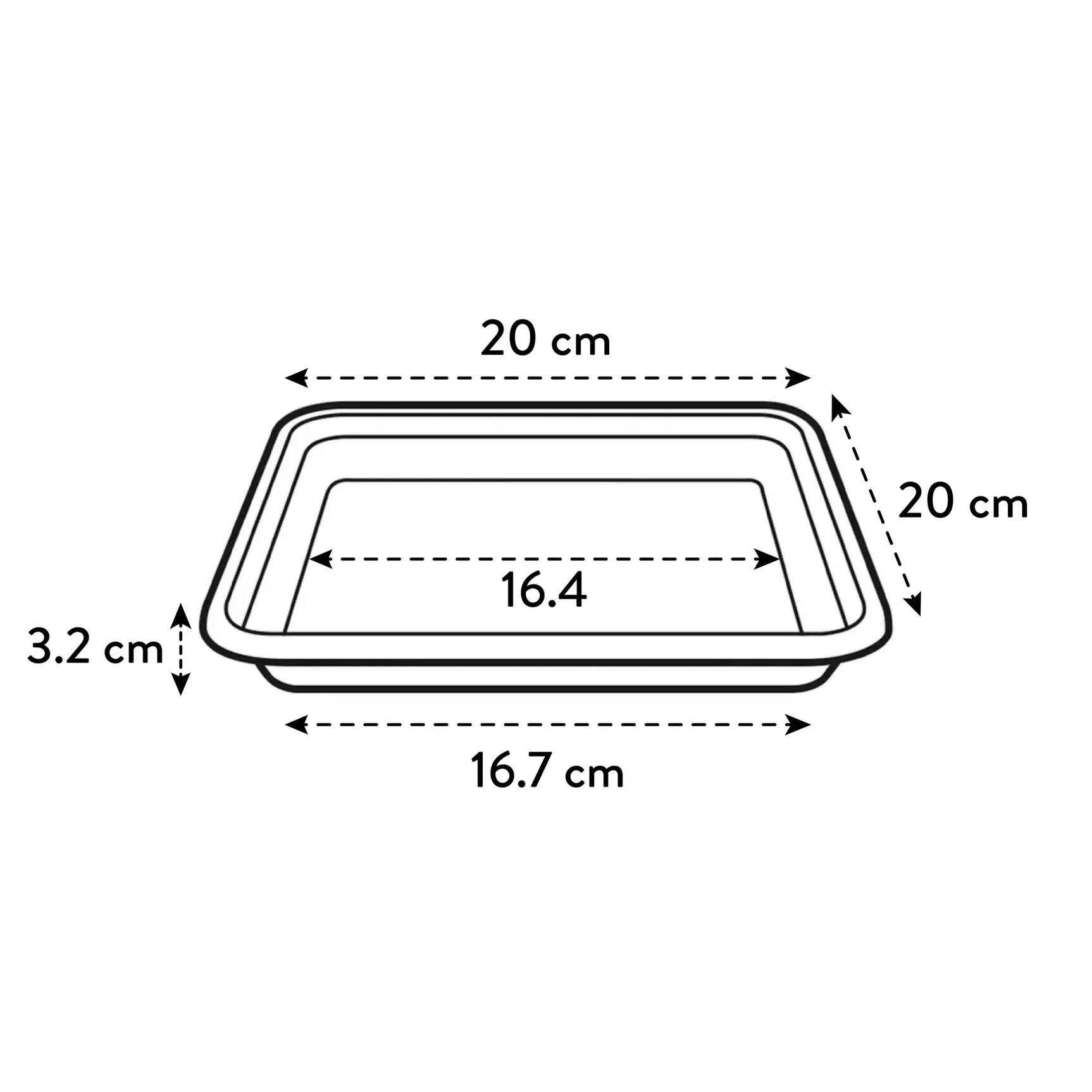 Elho - Schotel vierkant Antraciet | 20