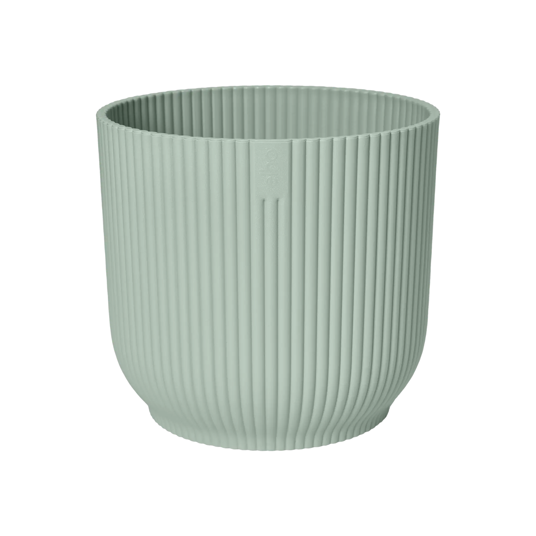 Elho Vibes fold mini bloempot, geribbeld sorbetgroen, ronde bovenrand