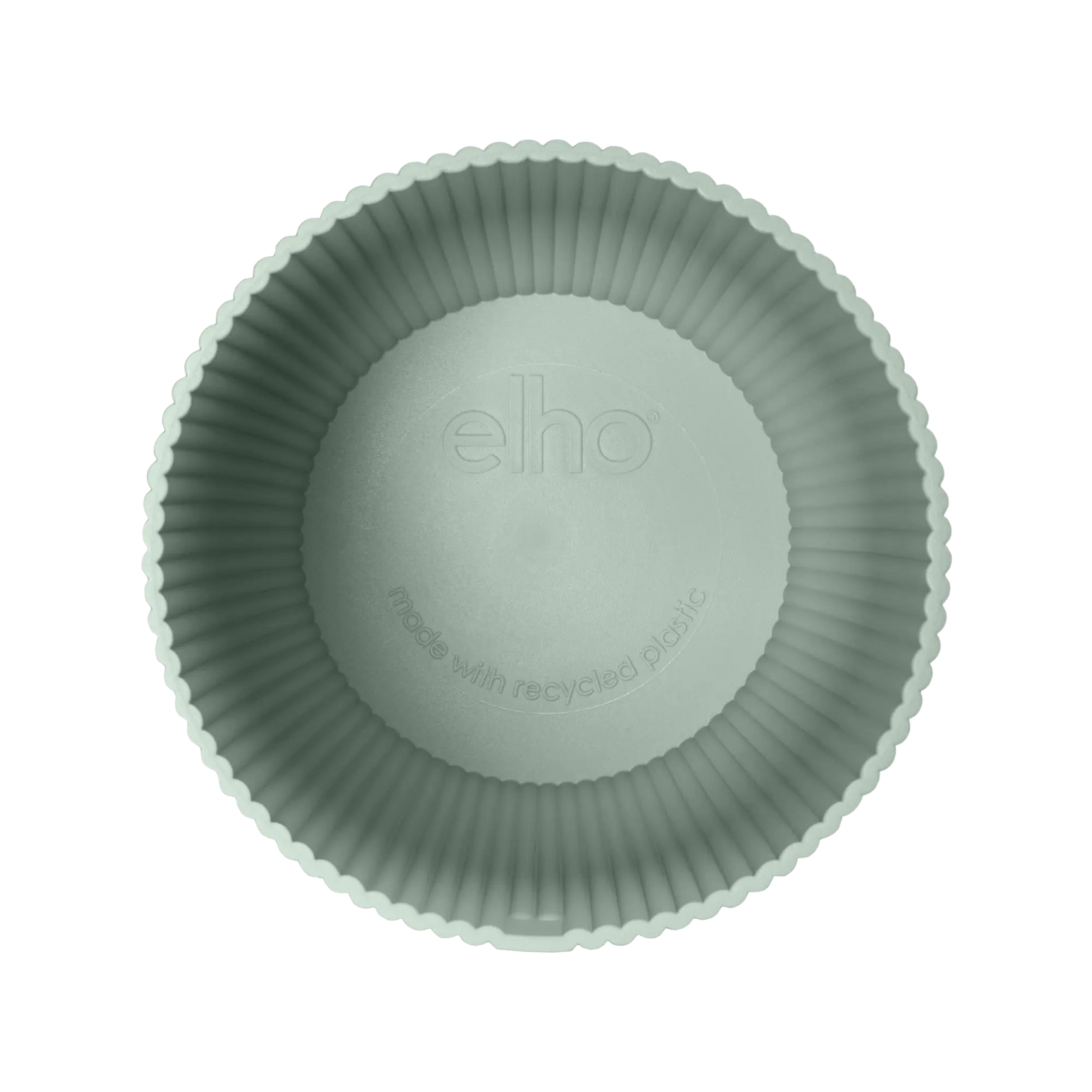 Elho Vibes fold mini bloempot, bodem met gegraveerd elho-logo, geribbeld sorbetgroen