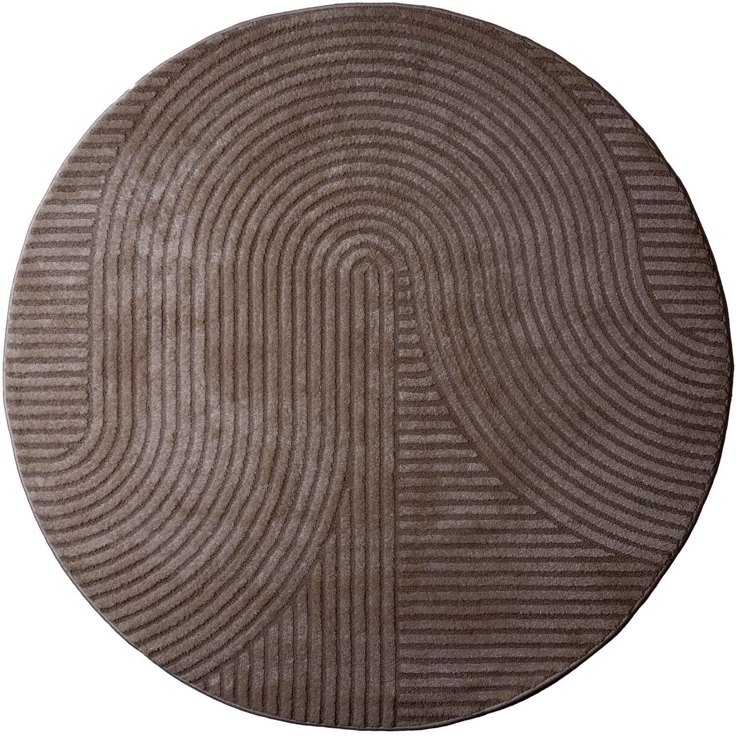 Vloerkleed Ella Brown Rond ø280 cm