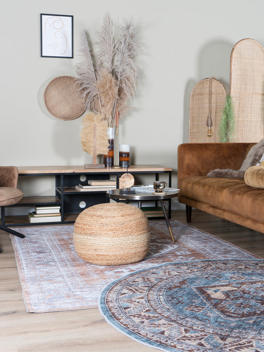 Vloerkleed Laria Blue 3 Rond - ø200 cm