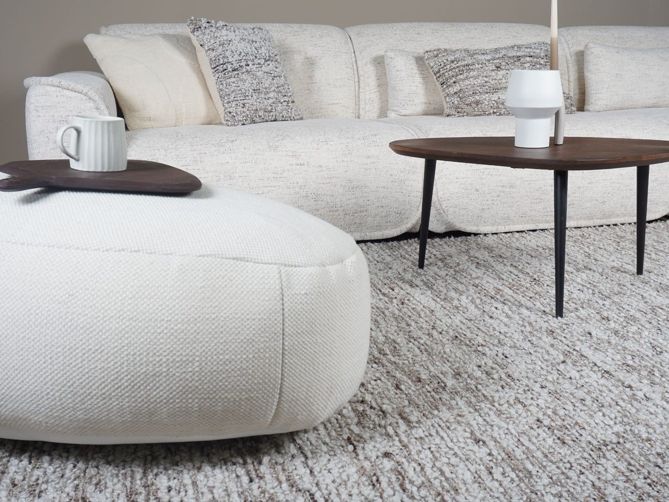 Vloerkleed Mica Naturel/Brown 200 x 280 cm