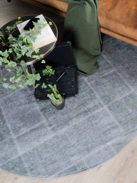 Karpet Mijnen Rond Donker Groen 06 - ø120 cm