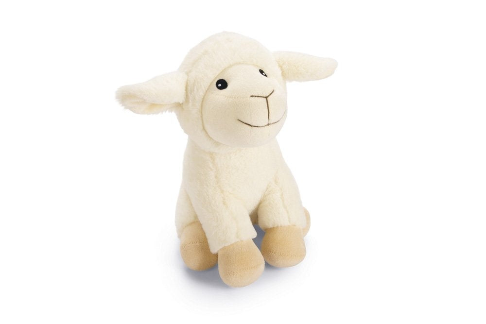 Knuffelschaap Guido van zacht beige pluche met zwarte neus en pootjes