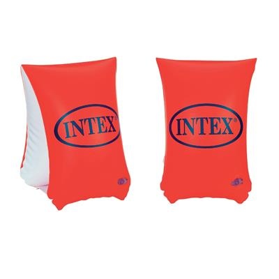 Rode Zwemmouwen Luxe Large voor kinderen met INTEX-logo, opblaasbaar, set van 2 stuks