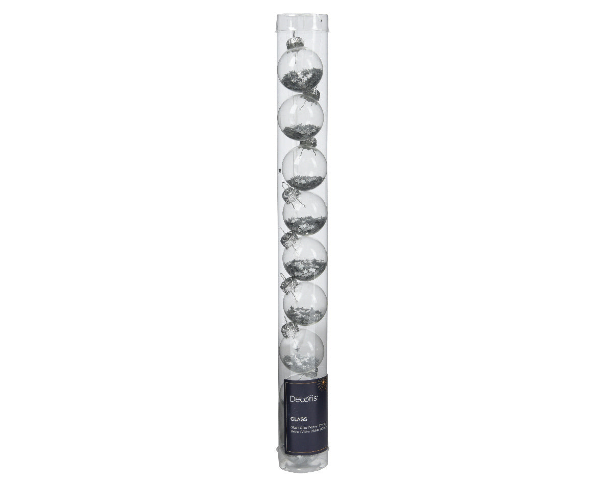 Kerstballen set 10st glitter