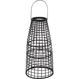 Lantaarn Anzu zwart met LED, S/2