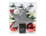 Kerstballen set mix groot/klein