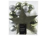 Kerstballen set mix groot/klein