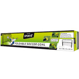 Verpakking van opvouwbaar voetbaldoel met afm. 180x91x120cm, zwart-wit net