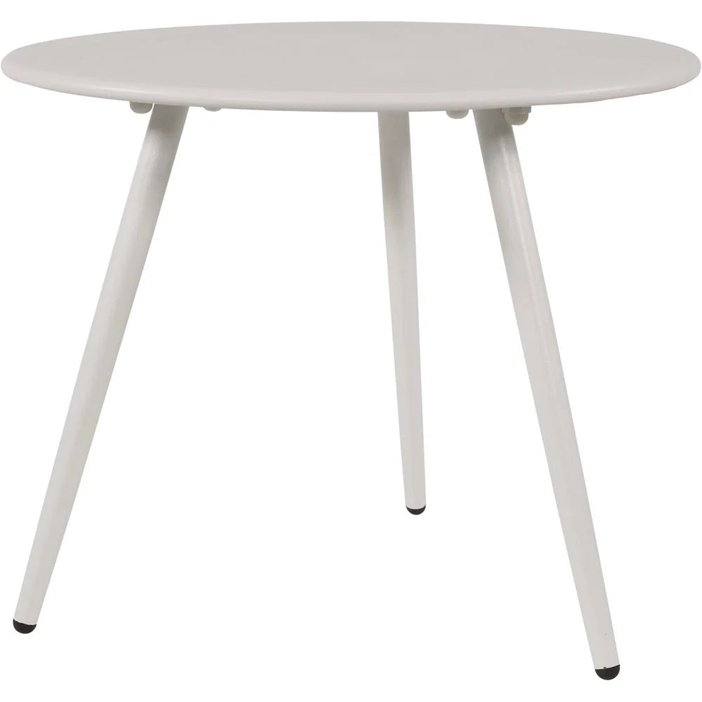 Bijzettafel Rafael metaal wit Ø45x35cm