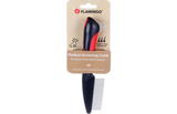 Flamingo hondenverzorgingskam met rode greep en zwarte kamtanden, medium grooming