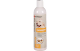Shampoo fles Flamingo Macadamia, witte dop en voorzijde-etiket