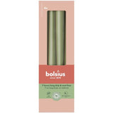 Gotische dinerkaars 245/24 Olive Green per 4 stuks - Bolsius