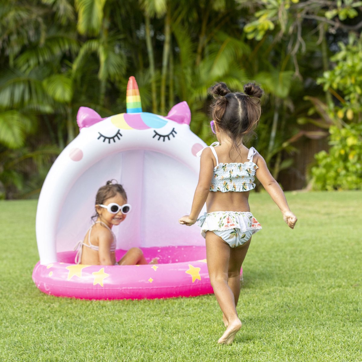 Intex - Kinderzwembad eenhoorn met afdekkap 102cm