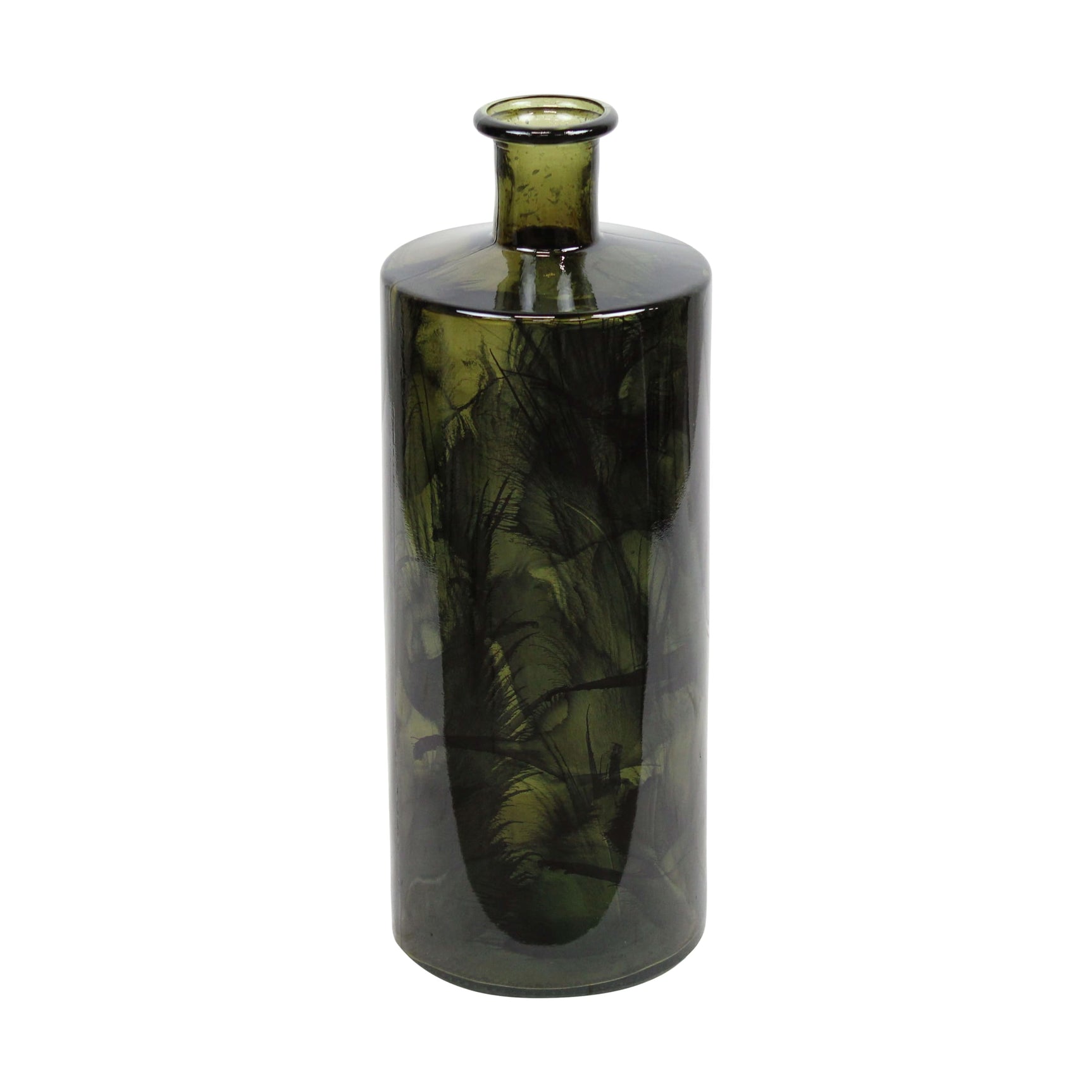 Vaas gerecycled glas 15x15x40cm
