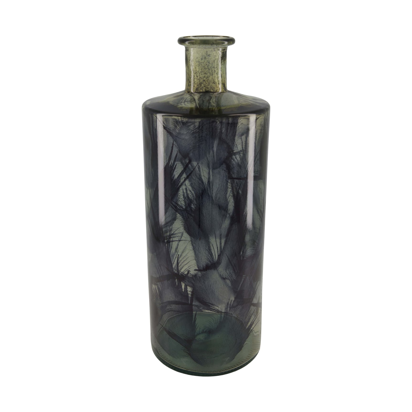 Vaas gerecycled glas 15x15x40cm