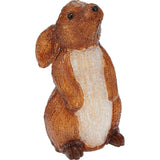 Acryl led-figuur eekhoorn/konijn, bruin zittend met witte lichtende buik en oren