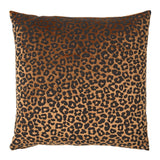 Sierkussen 45x45 cm met luipaardprint in tabakbruin en zwart