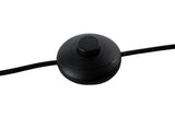 Zwarte kabelschakelaar met ronde knop