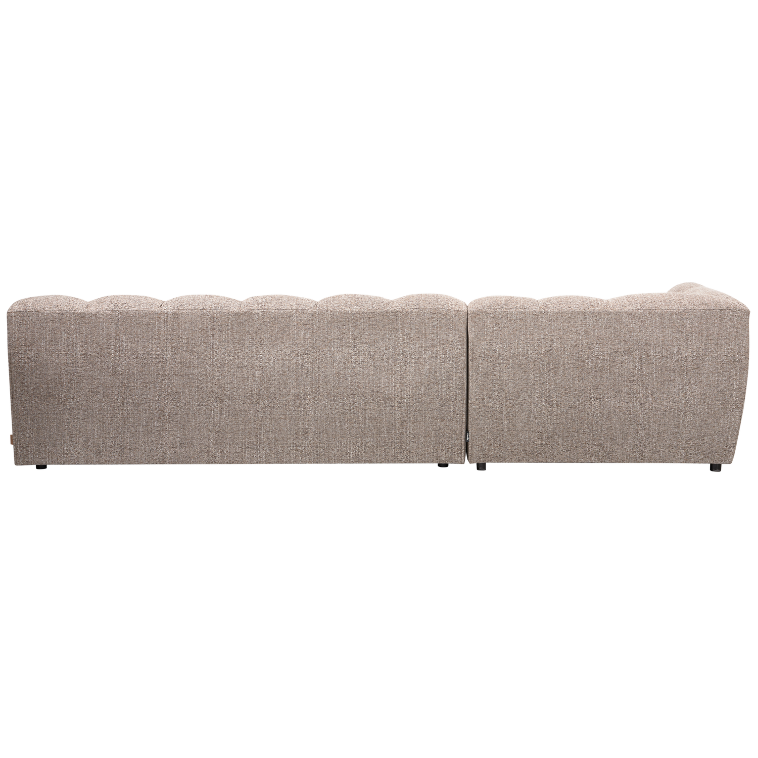 ALLURE CHAISE LONGUE LINKS GEWEVEN STOF BRUIN MELANGE