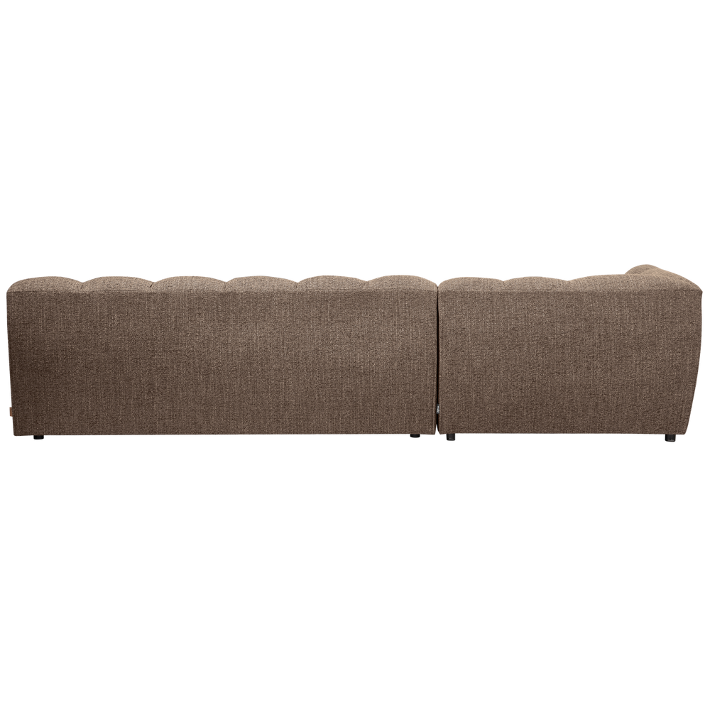 ALLURE CHAISE LONGUE LINKS GEWEVEN STOF DONKERBRUIN MELANGE