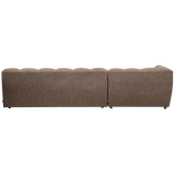 ALLURE CHAISE LONGUE LINKS GEWEVEN STOF DONKERBRUIN MELANGE