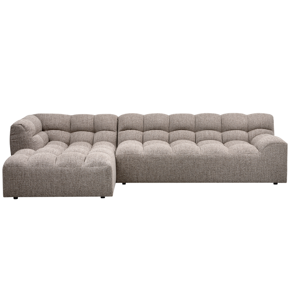 ALLURE CHAISE LONGUE LINKS GEWEVEN STOF KLEI MELANGE