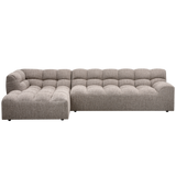 ALLURE CHAISE LONGUE LINKS GEWEVEN STOF KLEI MELANGE
