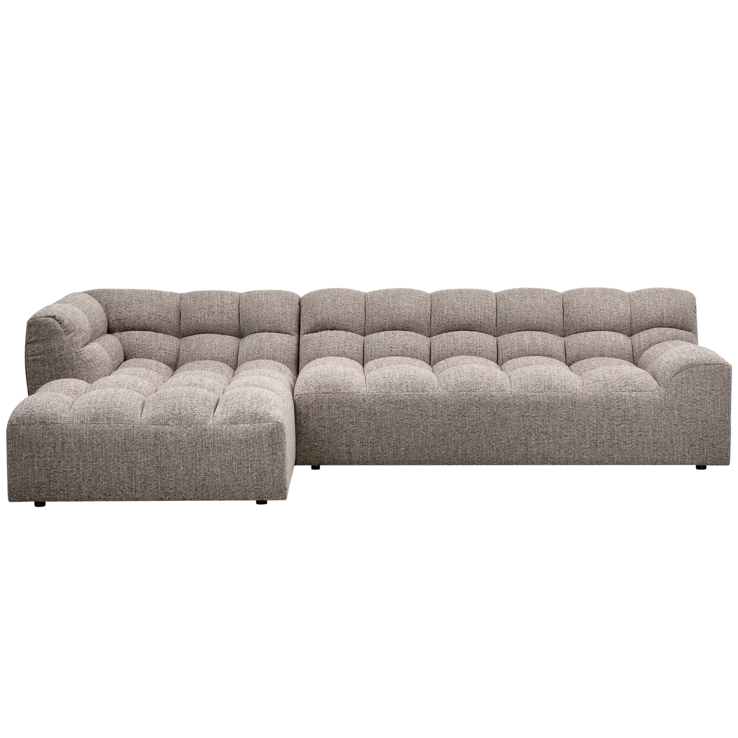 ALLURE CHAISE LONGUE LINKS GEWEVEN STOF KLEI MELANGE