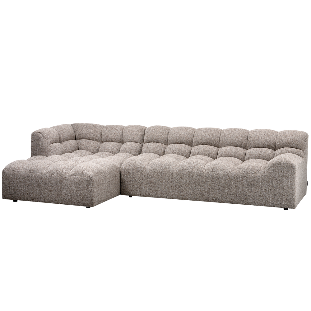 ALLURE CHAISE LONGUE LINKS GEWEVEN STOF KLEI MELANGE