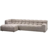 ALLURE CHAISE LONGUE LINKS GEWEVEN STOF KLEI MELANGE