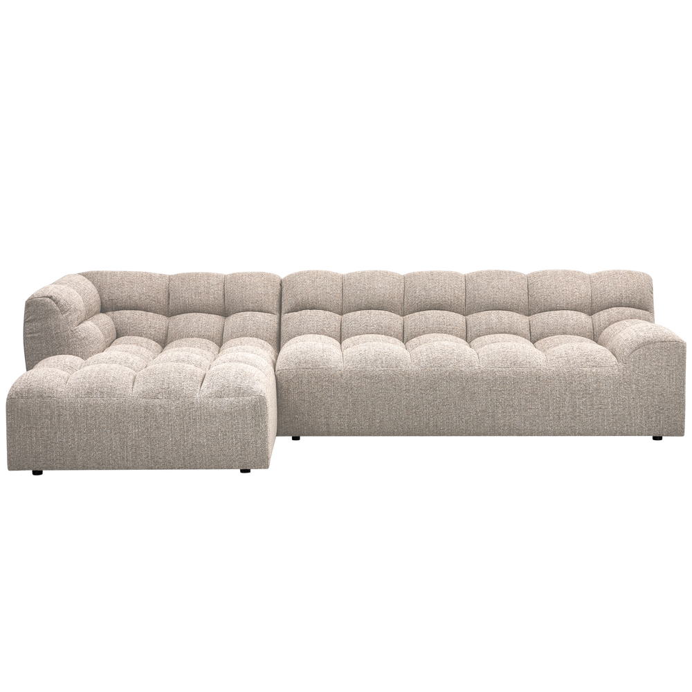 ALLURE CHAISE LONGUE LINKS GEWEVEN STOF NATUREL MELANGE