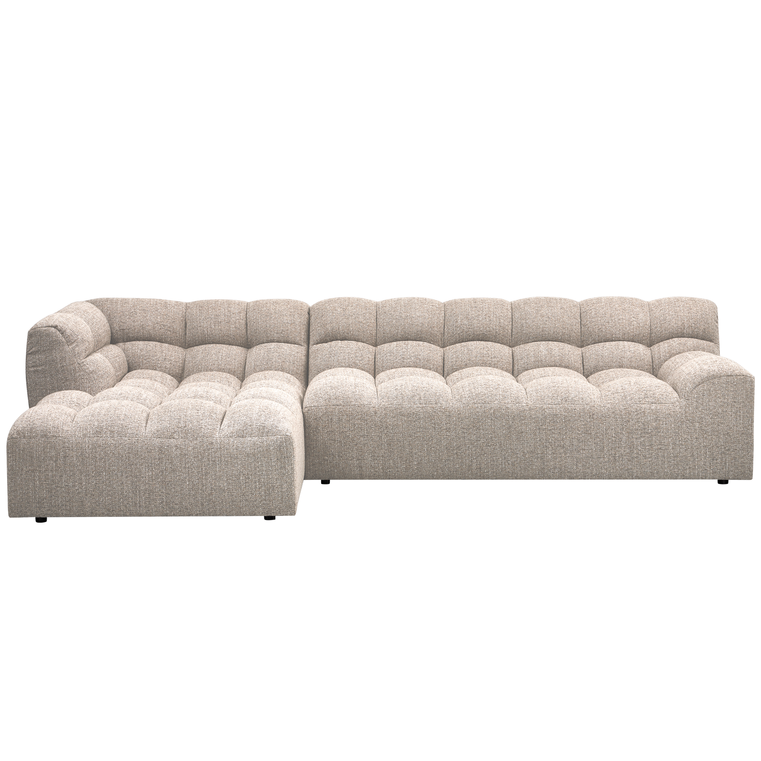 ALLURE CHAISE LONGUE LINKS GEWEVEN STOF NATUREL MELANGE