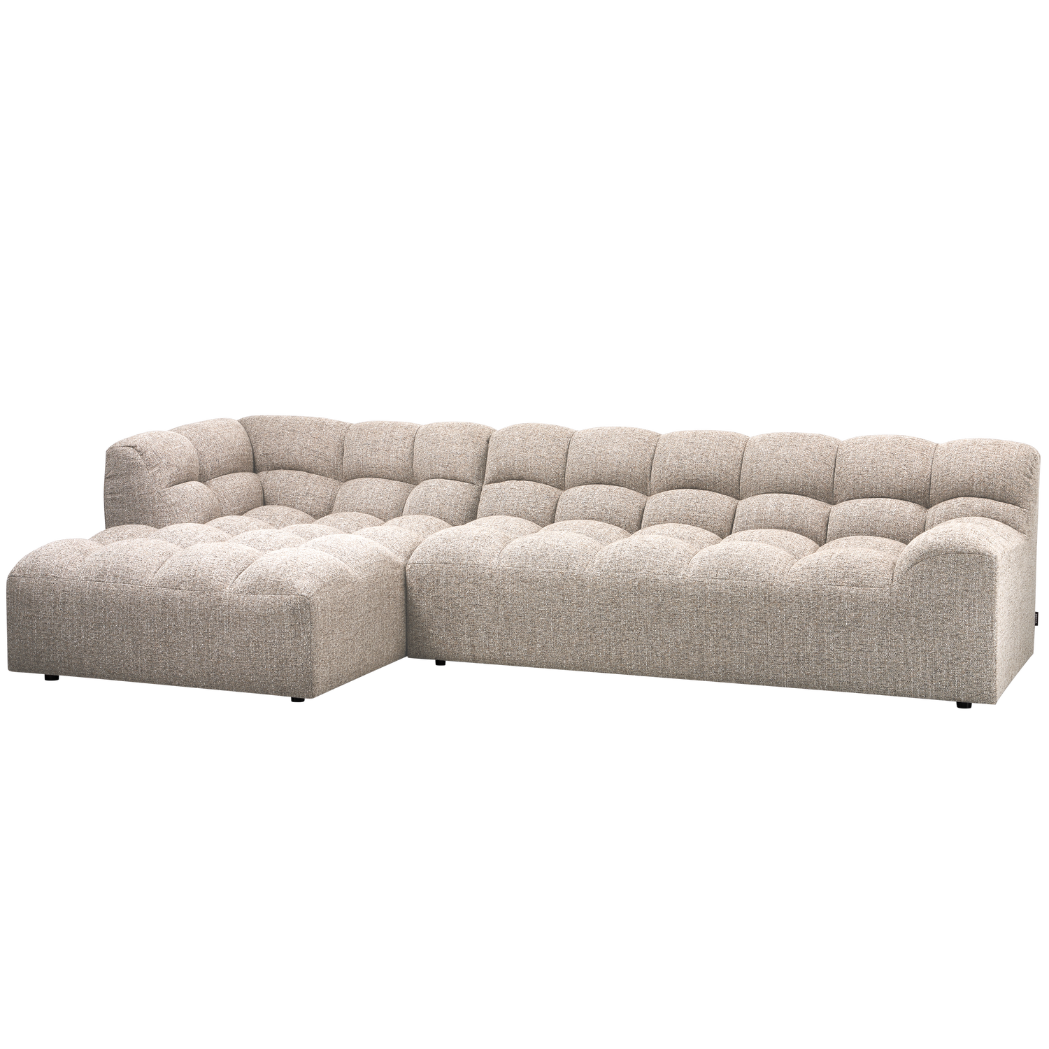 ALLURE CHAISE LONGUE LINKS GEWEVEN STOF NATUREL MELANGE