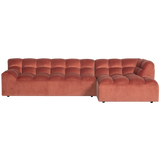 ALLURE CHAISE LONGUE RECHTS VELVET BLUSH