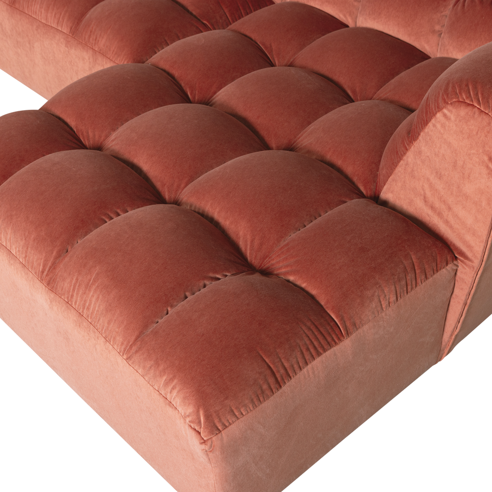 ALLURE CHAISE LONGUE RECHTS VELVET BLUSH