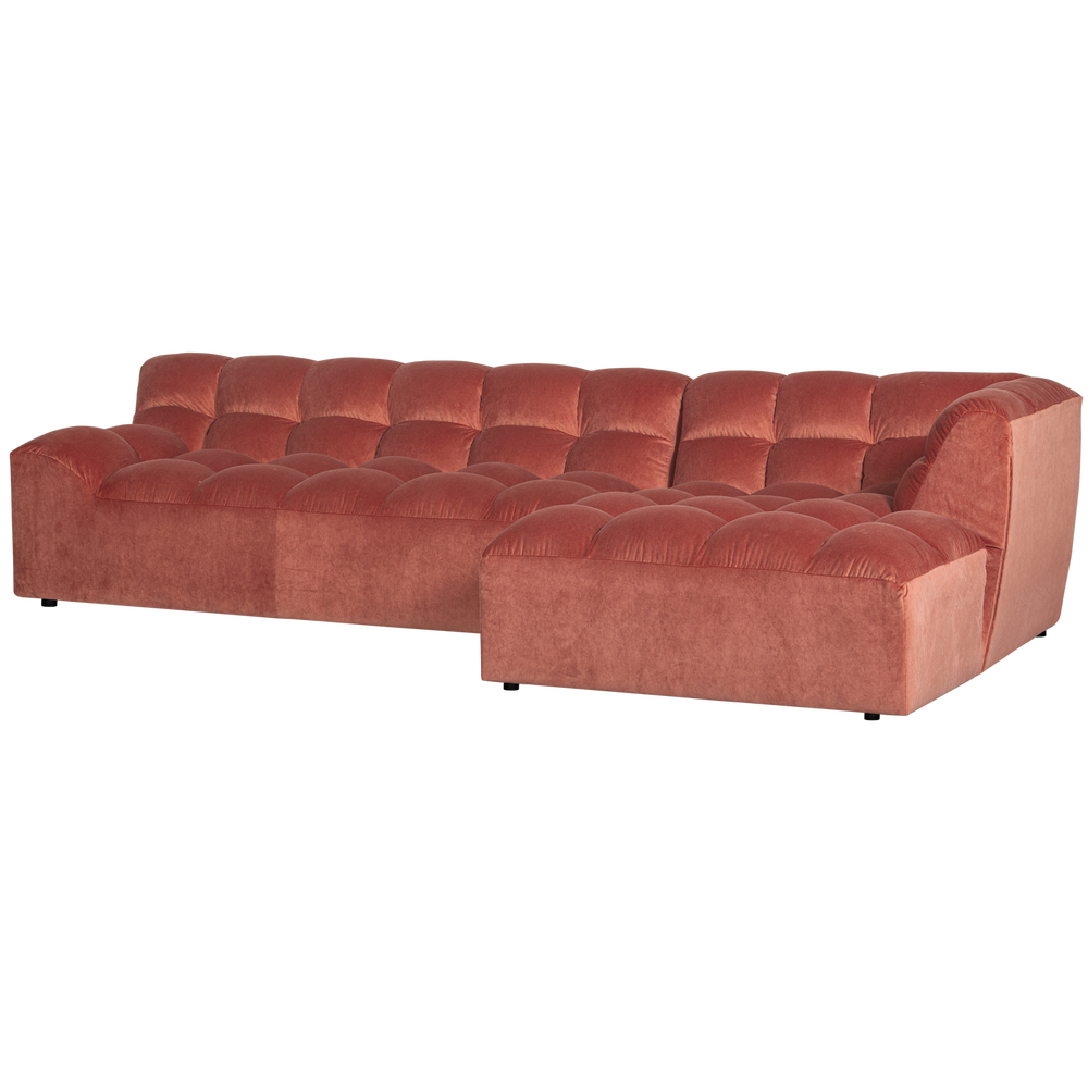 ALLURE CHAISE LONGUE RECHTS VELVET BLUSH