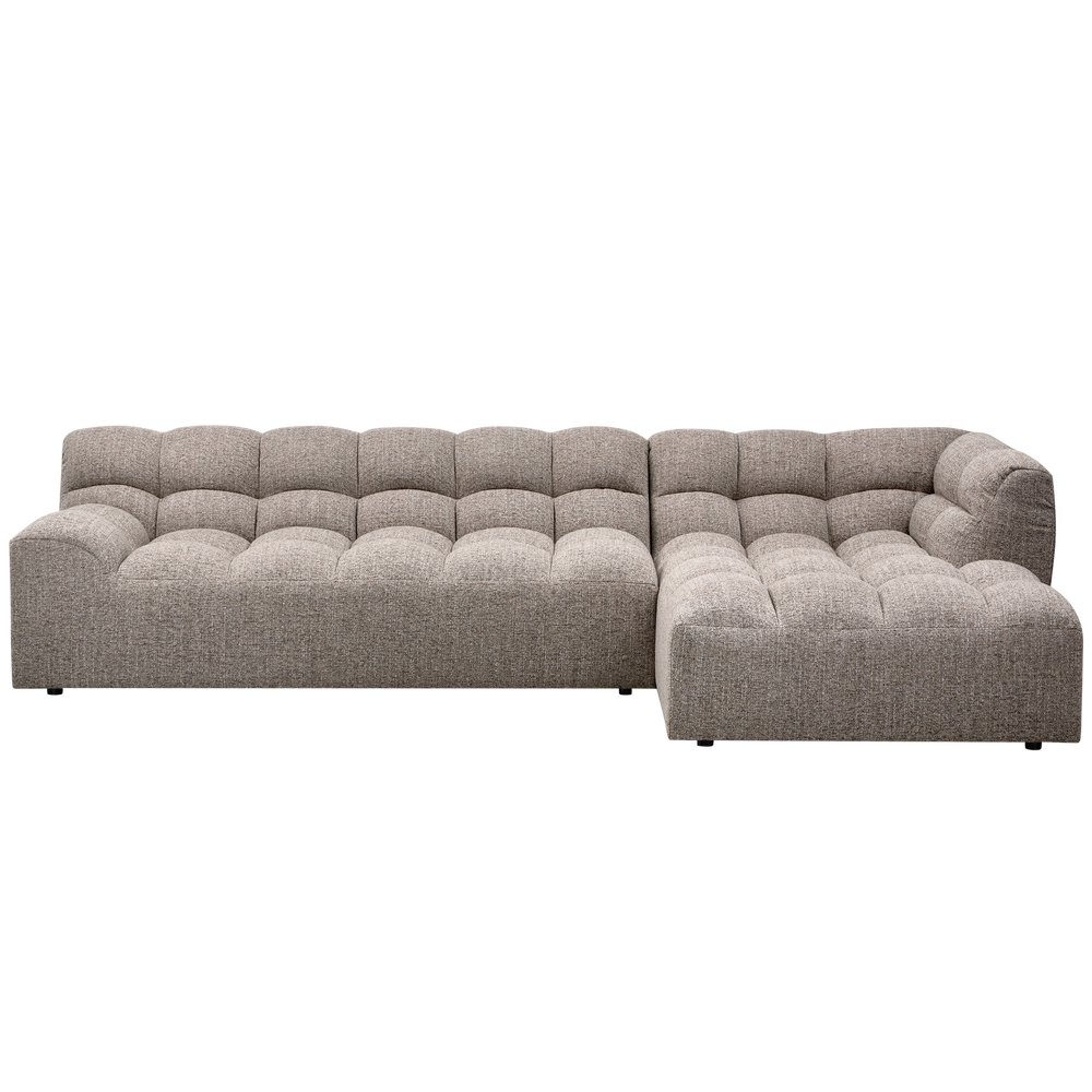 ALLURE CHAISE LONGUE RECHTS GEWEVEN STOF KLEI MELANGE